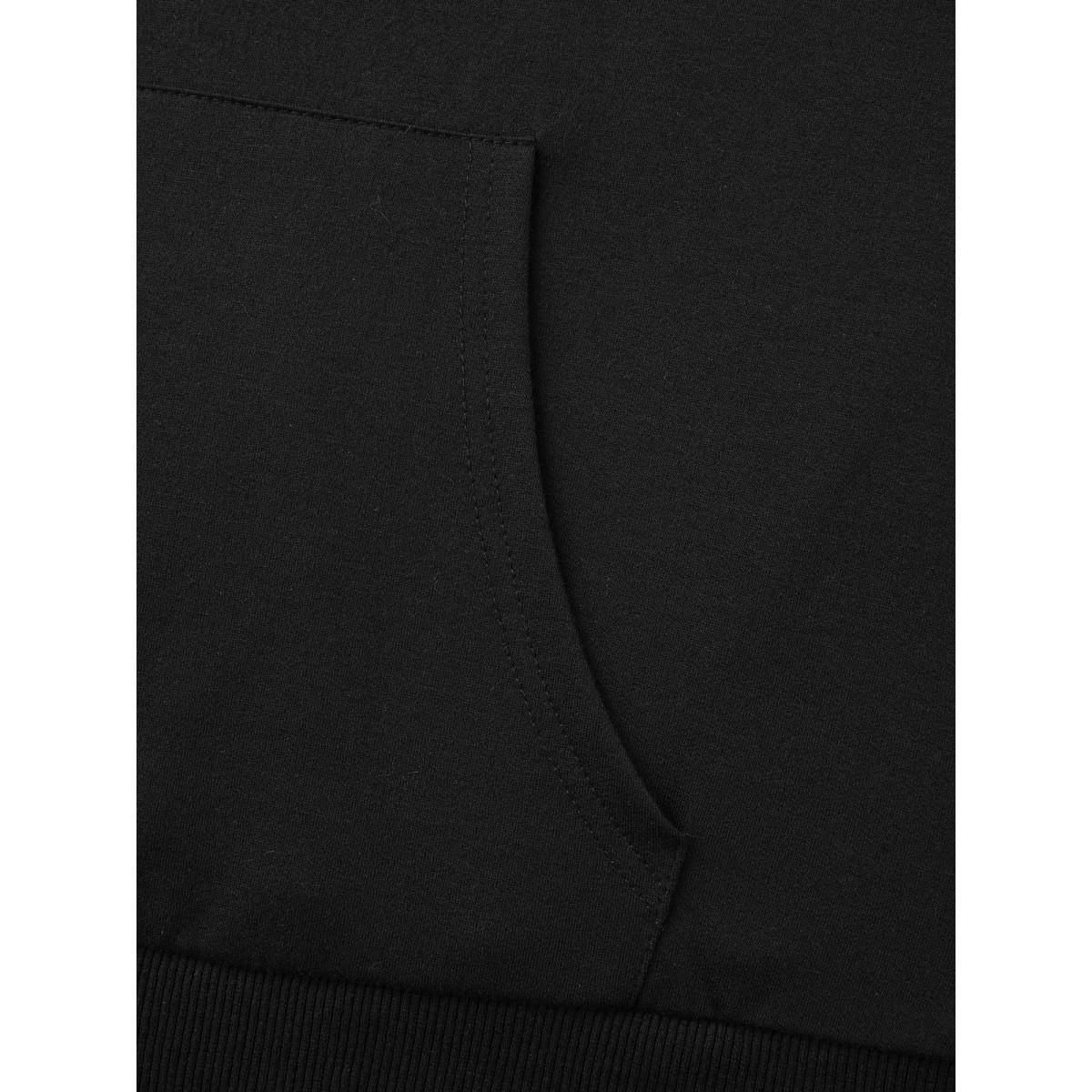 Plus Size Diamond Embellished Spiderweb Zipper Sweatshirt Women Black Casual Rhinestone detailing Loose Hooded Everyday Sweatshirts BloomChic 26/4X Product Image