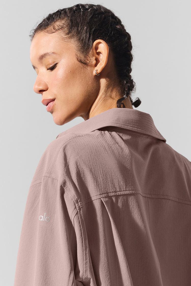 Dreamscape Button Down Long Sleeve - Taupe Product Image