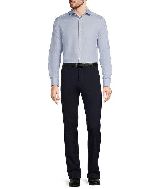 Murano Slim Fit Crosshatch Long Sleeve Woven Shirt Product Image