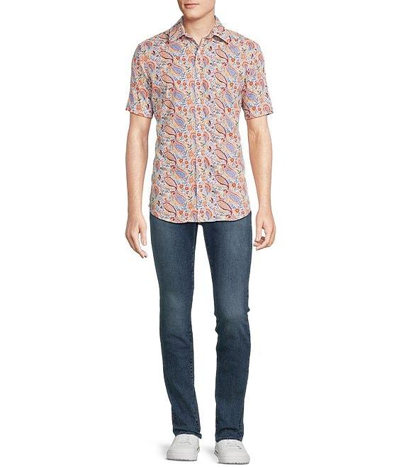 Cremieux Premium Paisley Print Short Sleeve Woven Shirt Product Image