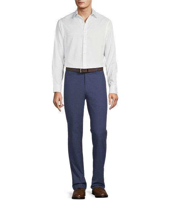 Hart Schaffner Marx New York Modern Fit Stretch Flat Front Solid Dress Pants Product Image