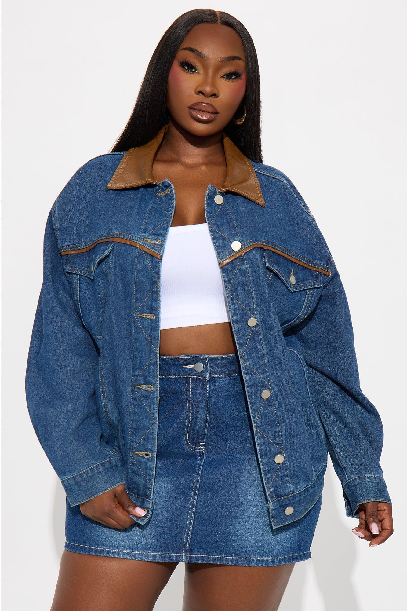 Everyday Oversized Denim Barn Jacket - Dark Wash Female Product Image