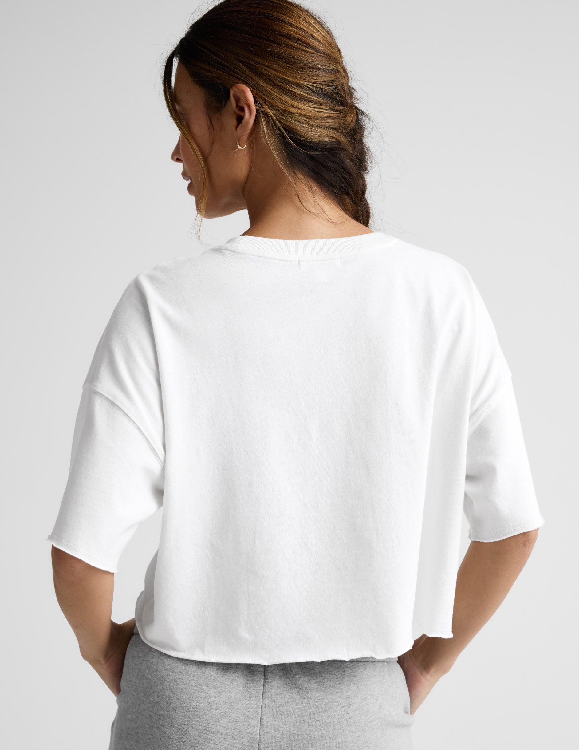 SoftKnit Better Than Ever Cropped Cotton Tee Product Image