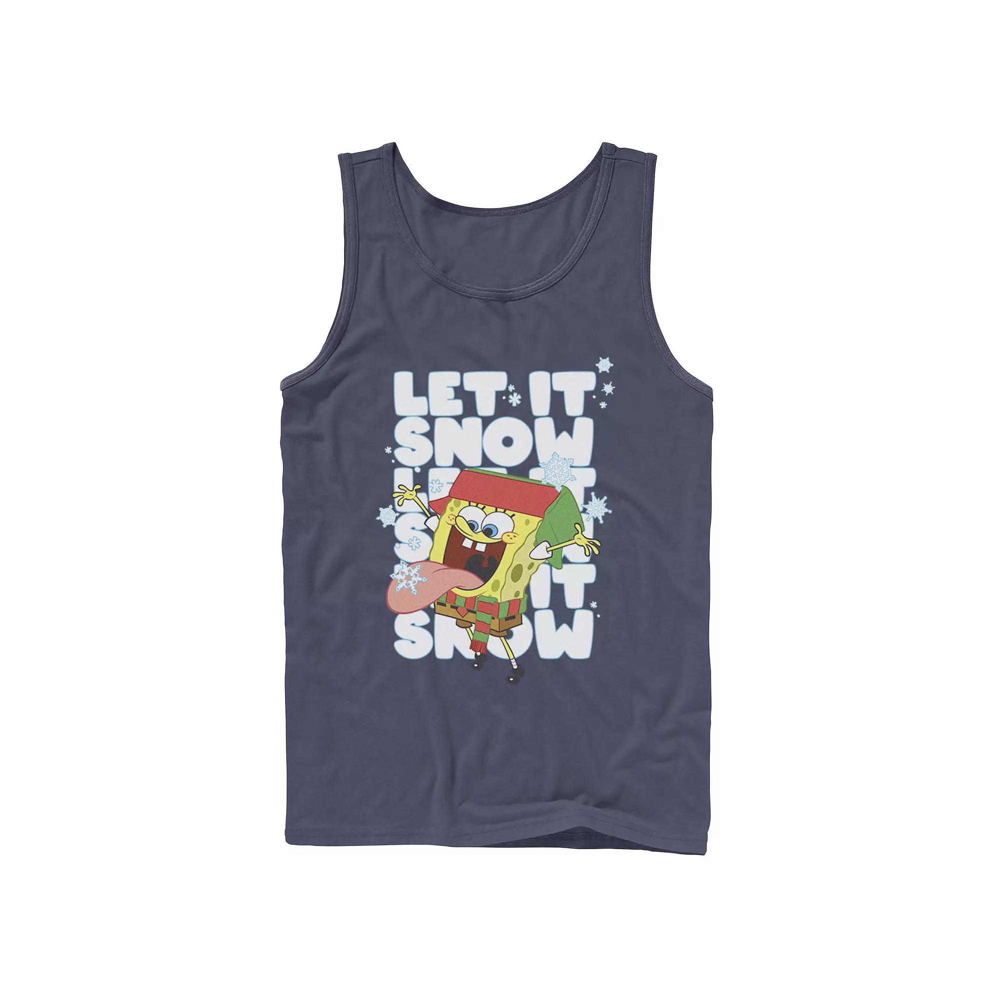 Men's Nickelodeon Spongebob Squarepants Let It Snow Let It Snow Let It Snow Graphic Tank Top,  Product Image