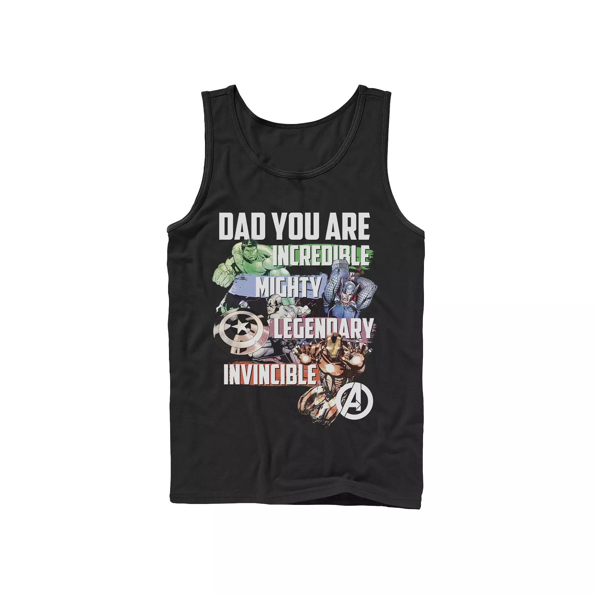 Men's Marvel Avengers Dad You Are Incredible Tank Top,  Product Image