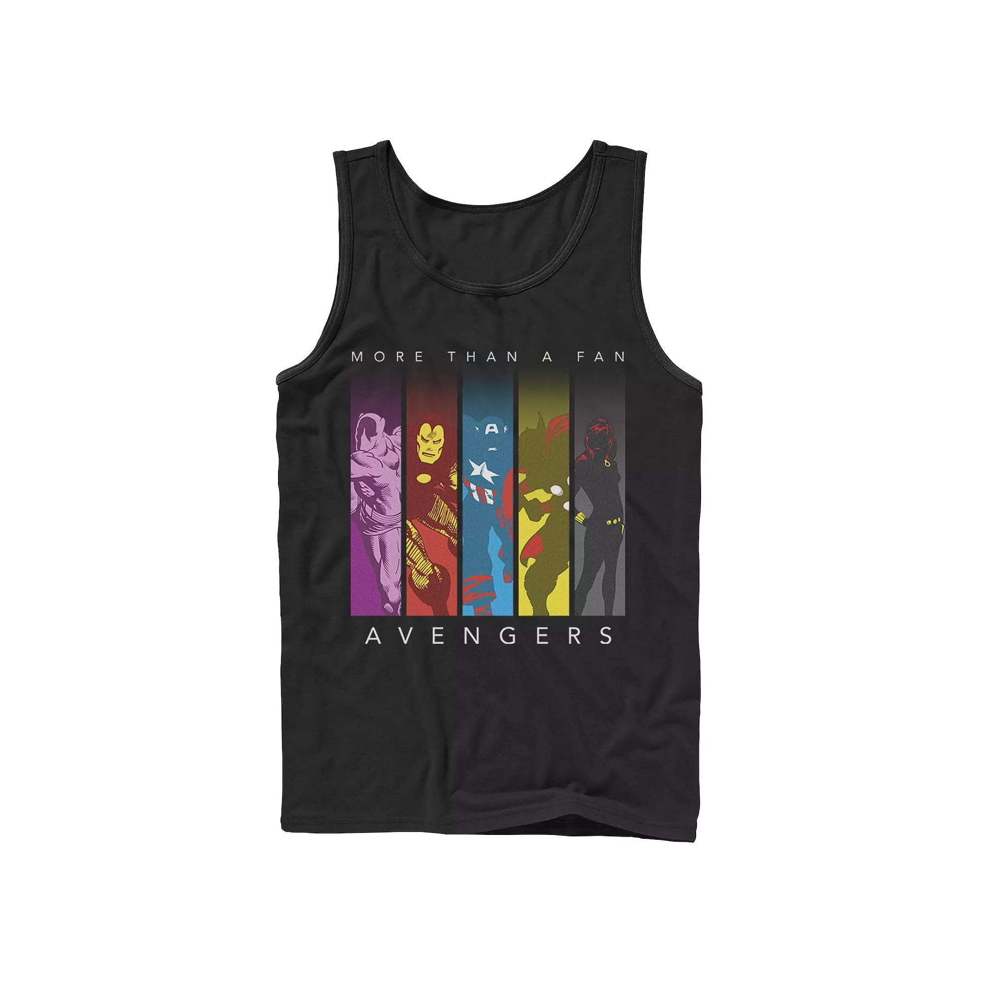 Men's Marvel Avengers More Than A Fan Colorful Panel Silhouette Tank Top, Boy's,  Product Image