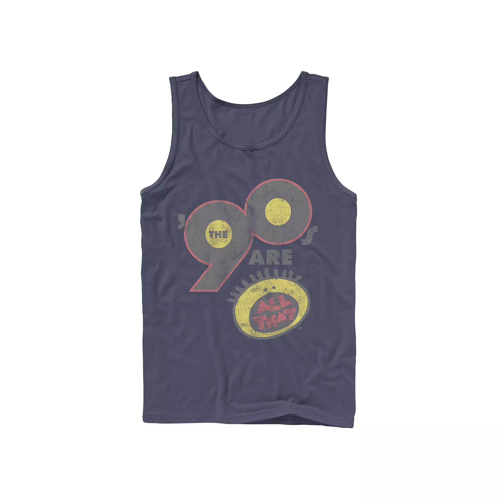 Men's Nickelodeon All That The Nineties Are Vintage Retro Graphic Tank Top,  Product Image