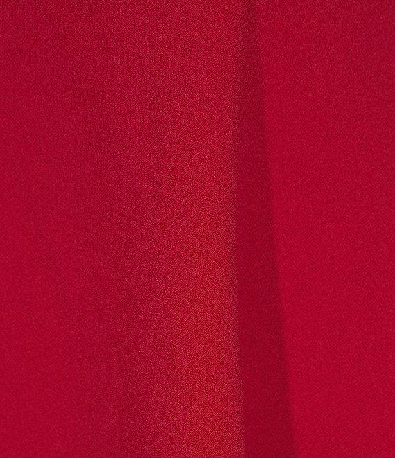 Honey and Rosie Solid Scuba Crepe Bow Front A-Line Dress Product Image