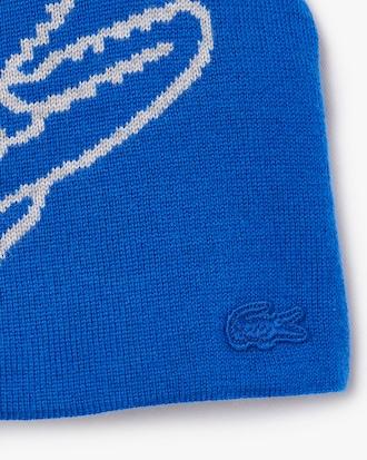 Wool Jacquard Crocodile Beanie Product Image