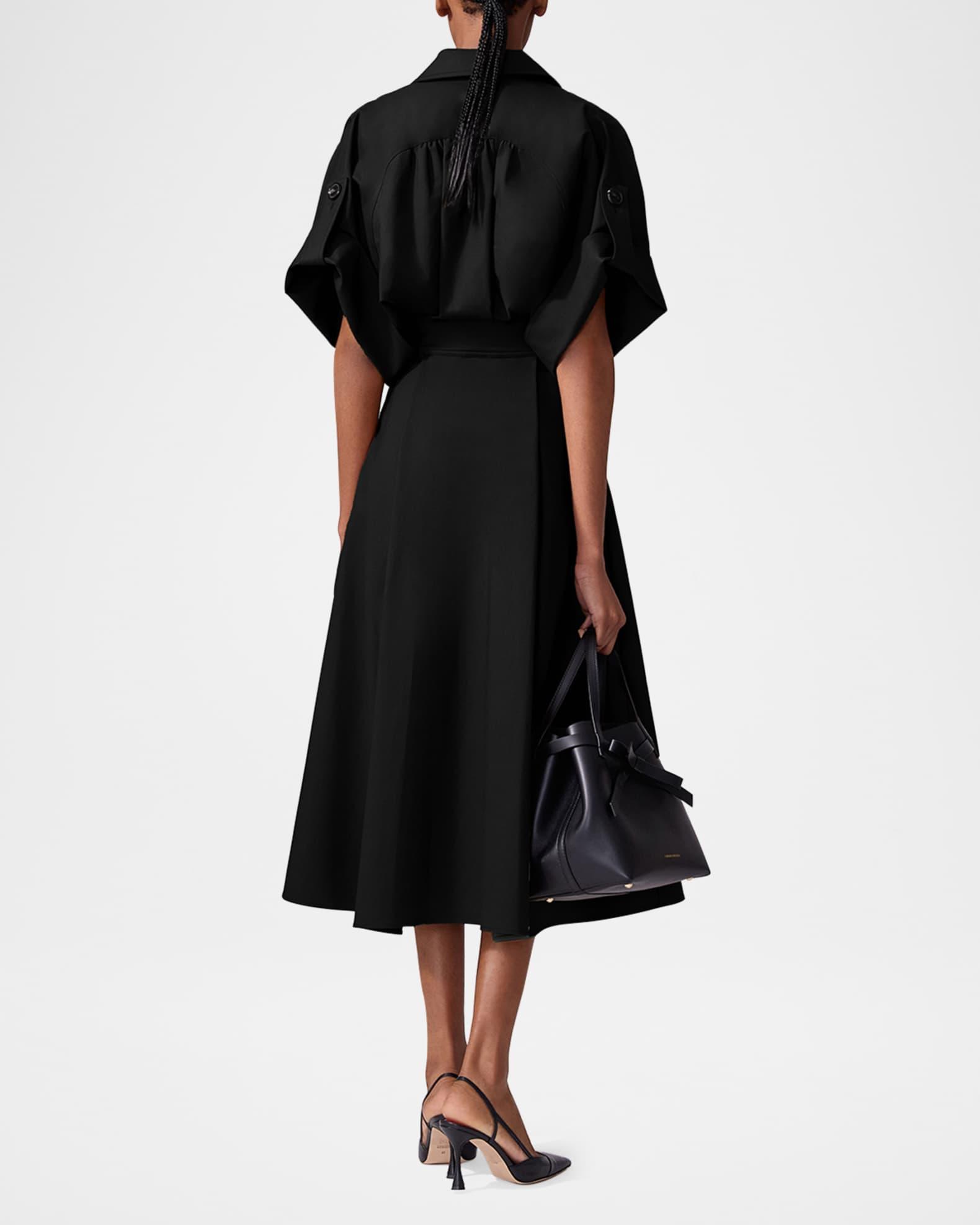 Wide Short-Sleeve Midi Shirtdress Product Image