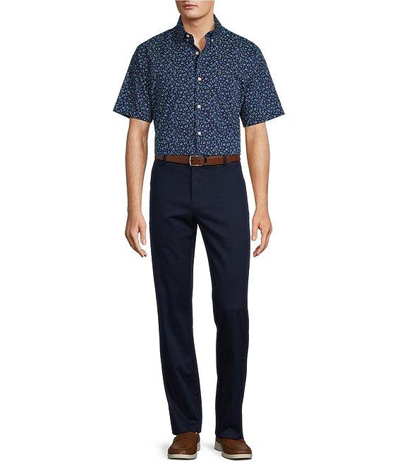 Roundtree & Yorke TravelSmart Easy Care Short Sleeve Floral Print Sport Shirt Product Image
