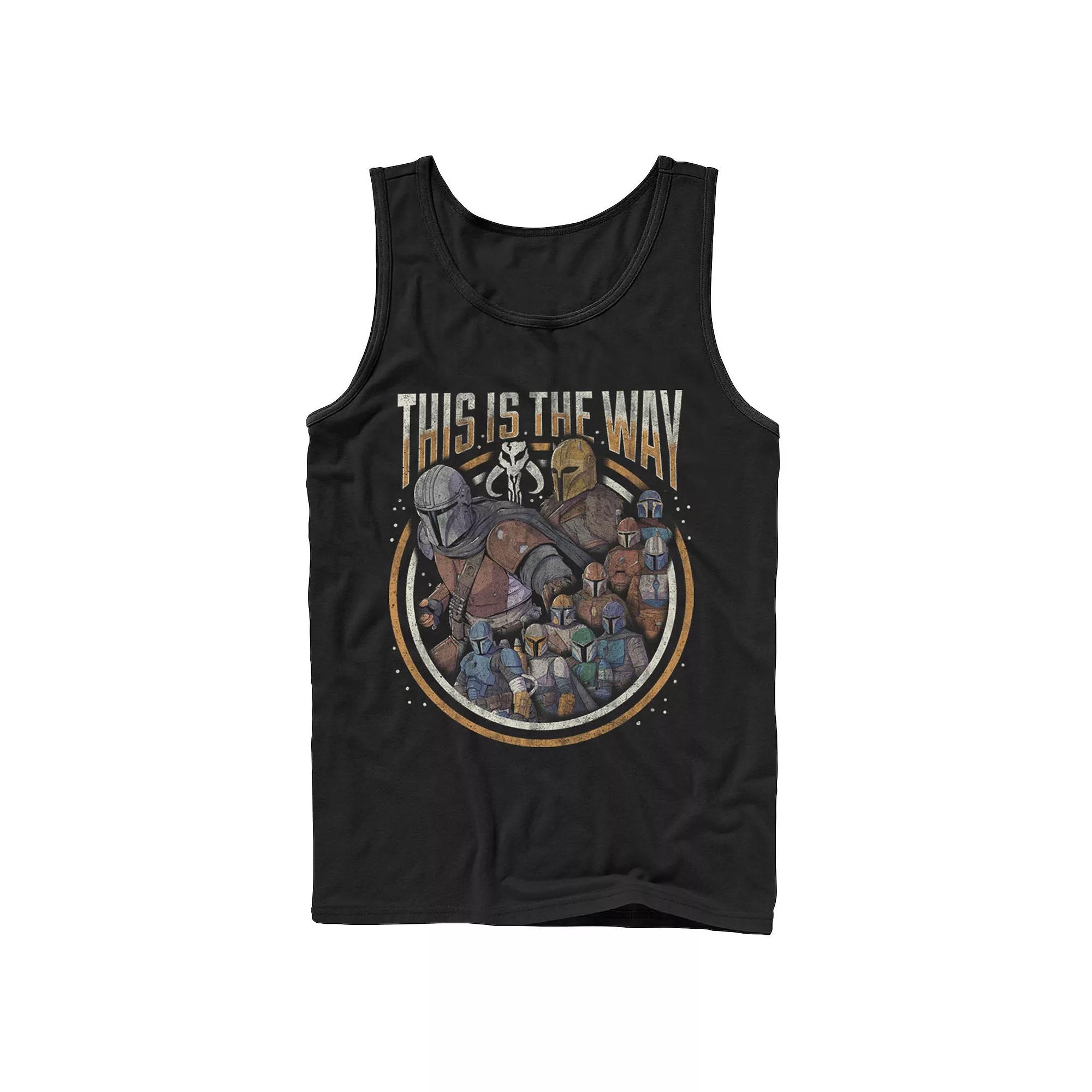 Men's Star Wars The Mandalorian Group Shot This Is The Way Tank Top, Size: Large, Black Product Image