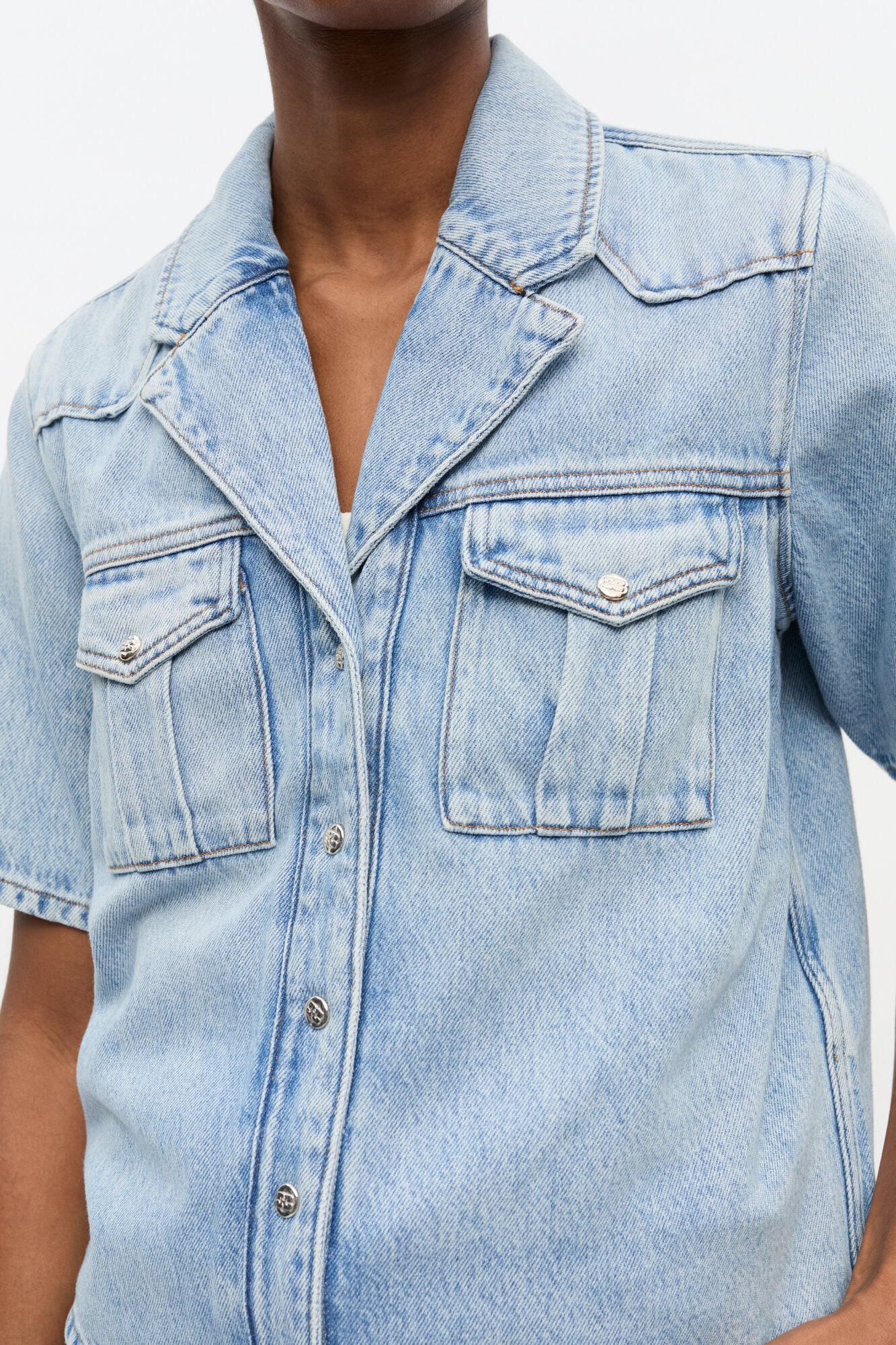 Light Blue Denim Shirt Product Image