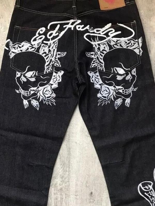 Retro Hip Hop Baggy Punk Boyfriend Jeans Product Image