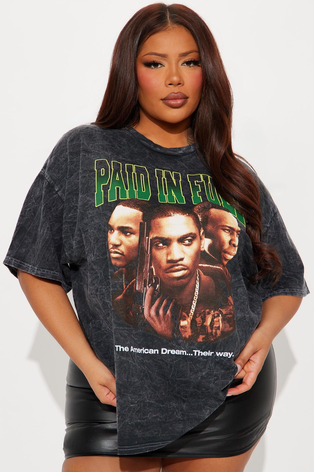 Paid in Full Washed Oversized Tee - Black Product Image