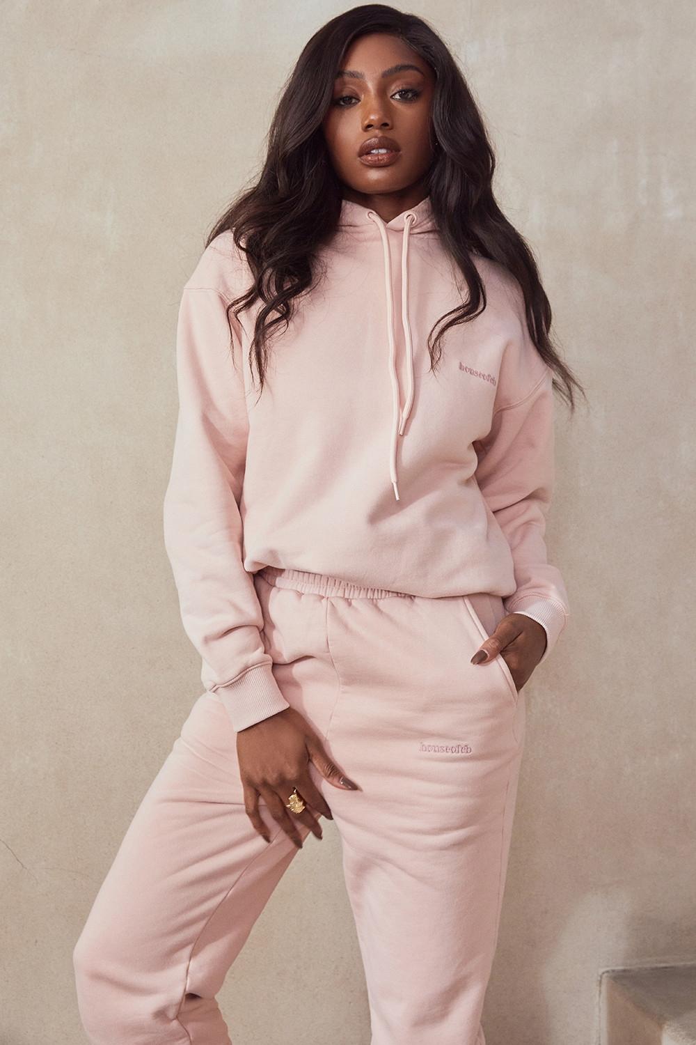 Halo  blush cotton fleece-back oversized hoodie - sale Product Image