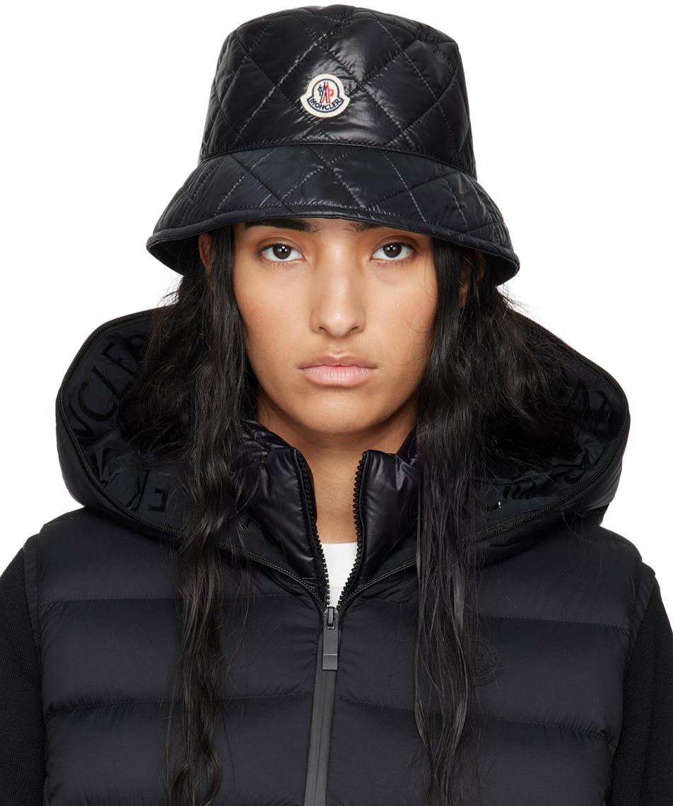 MONCLER Logo Patch Bucket Hat In Black Product Image