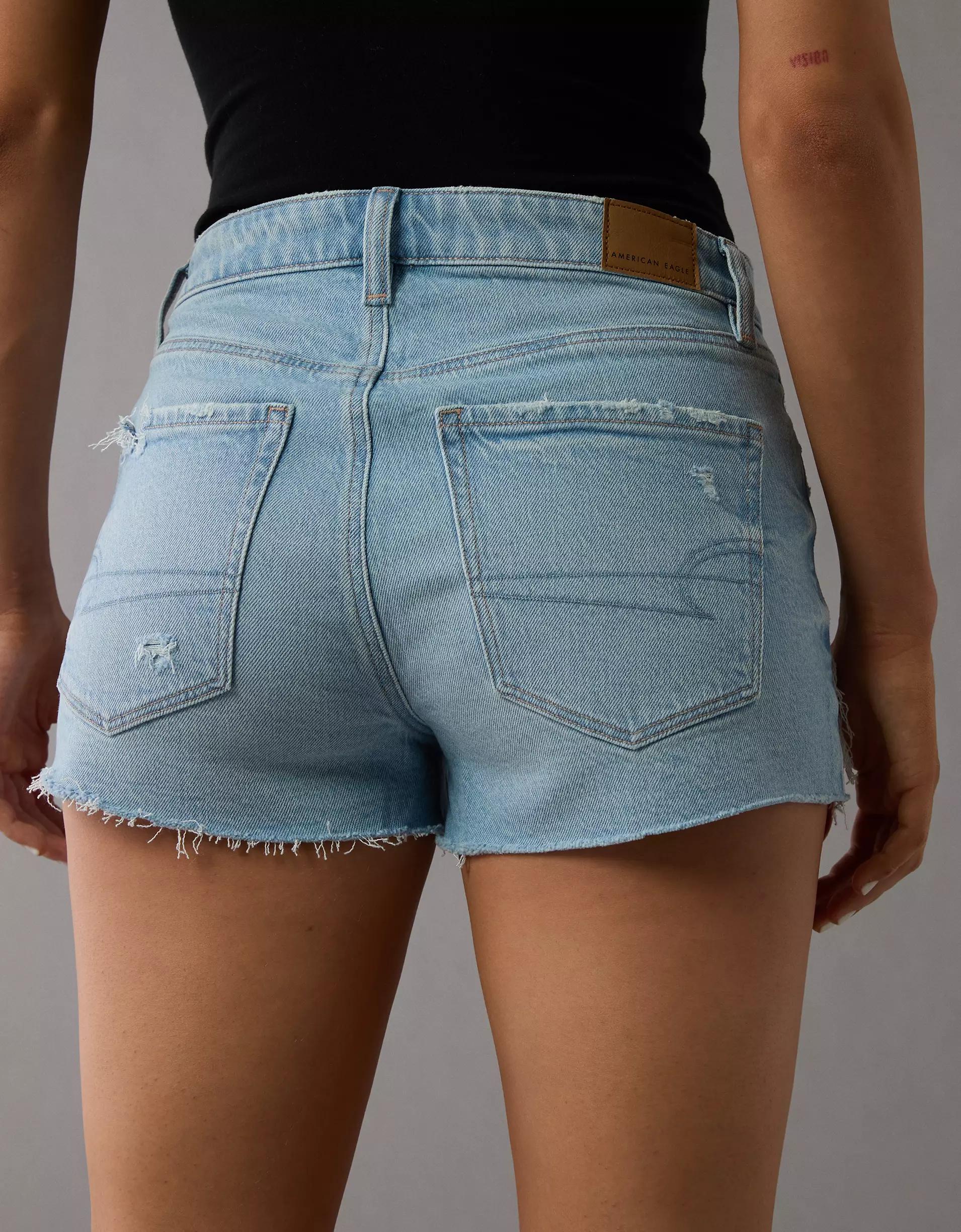 AE Stretch Ripped Denim Perfect Shortie Product Image