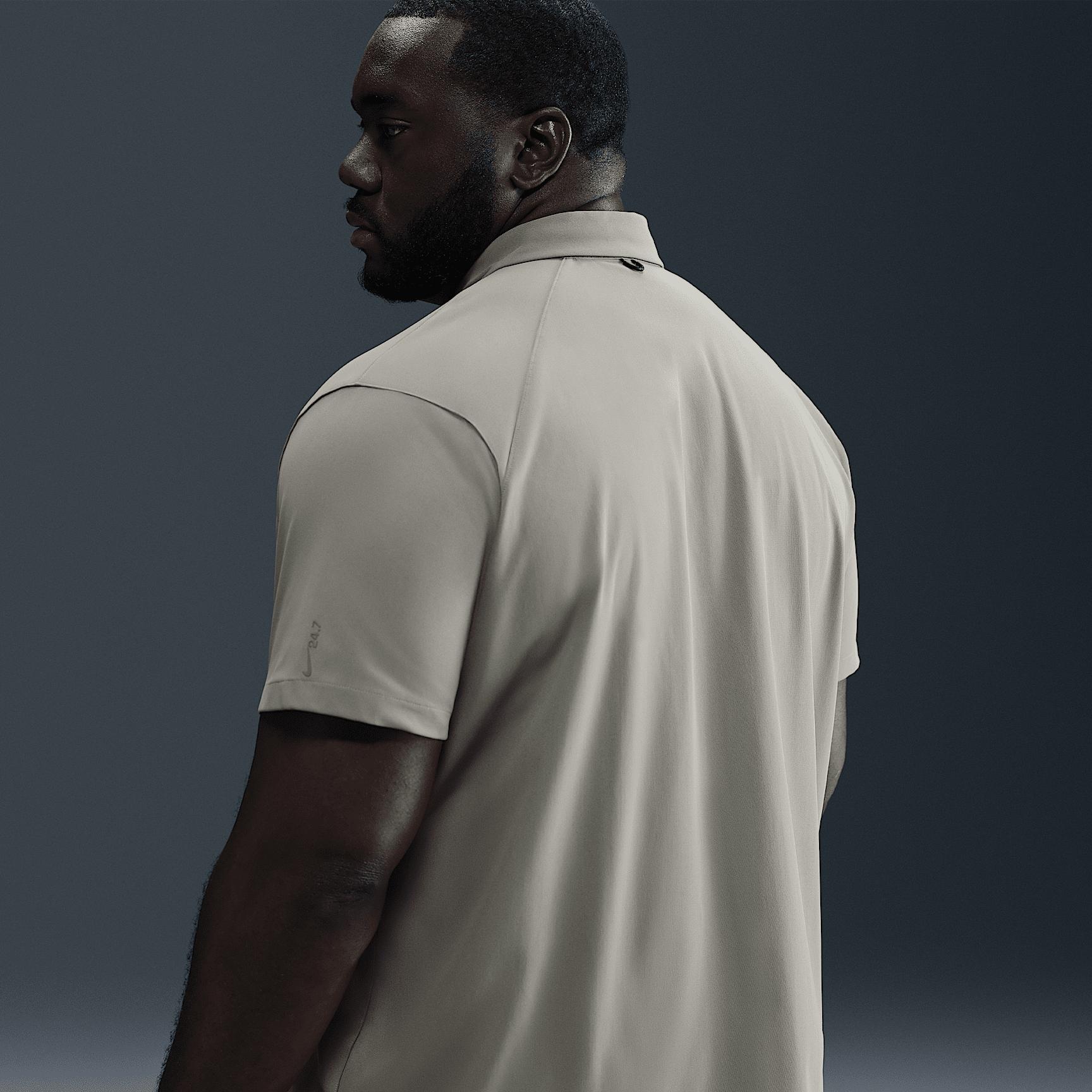 Nike Mens 24.7 PerfectStretch Dri-FIT Short-Sleeve Snap-Down Top | HQ6958-320 Product Image