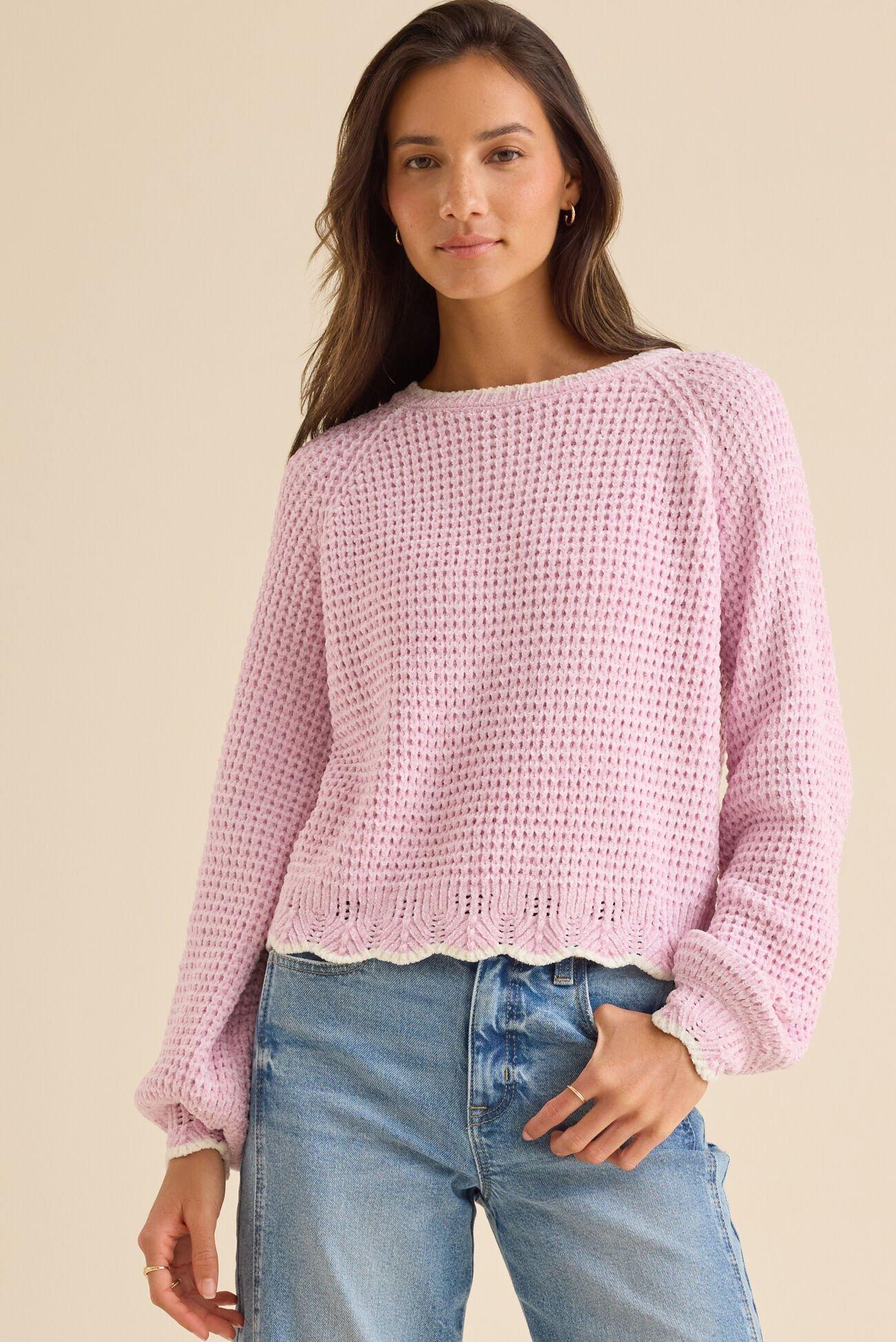 Amber Scalloped Trim Sweater Product Image