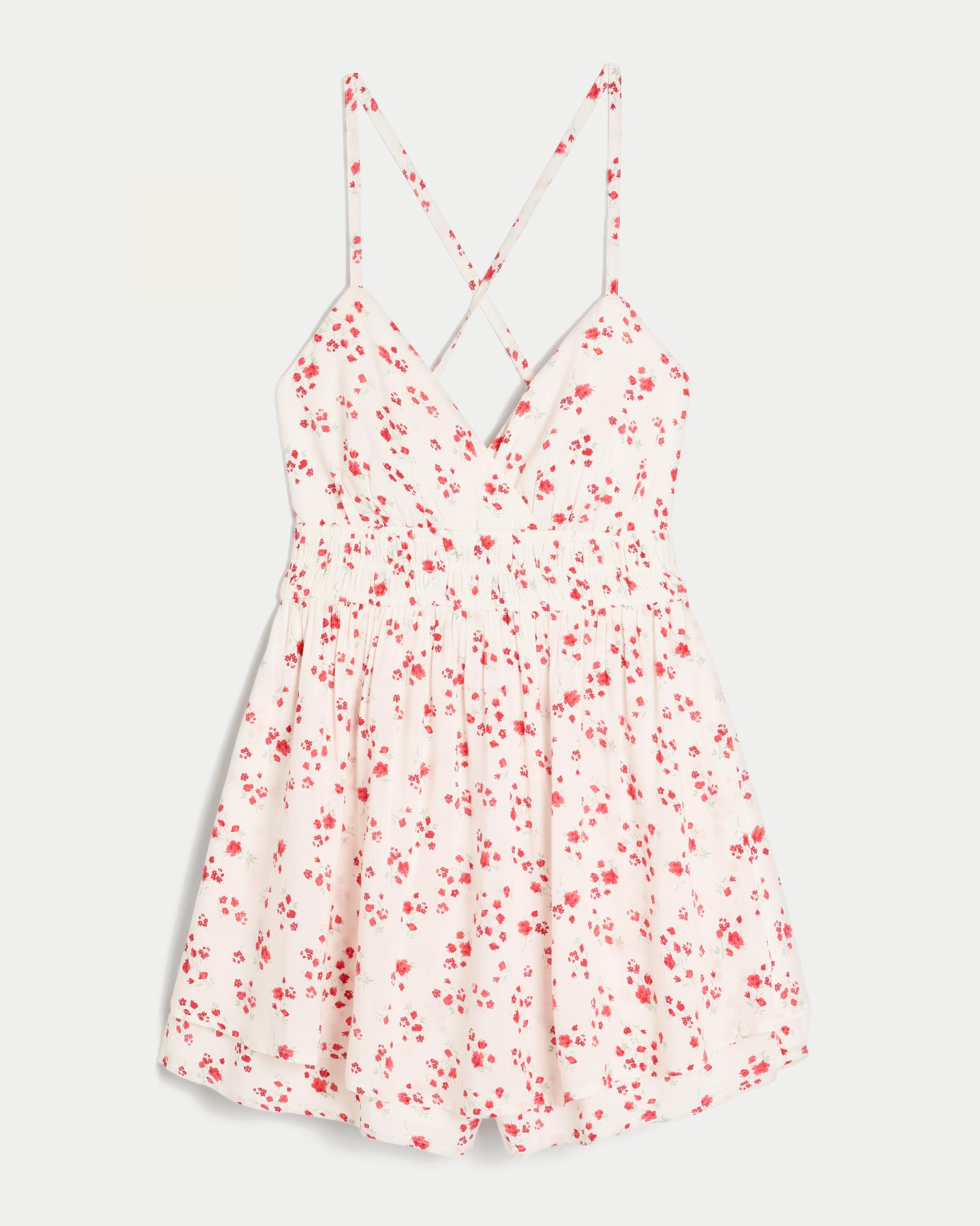 Open-Back Babydoll Romper Product Image