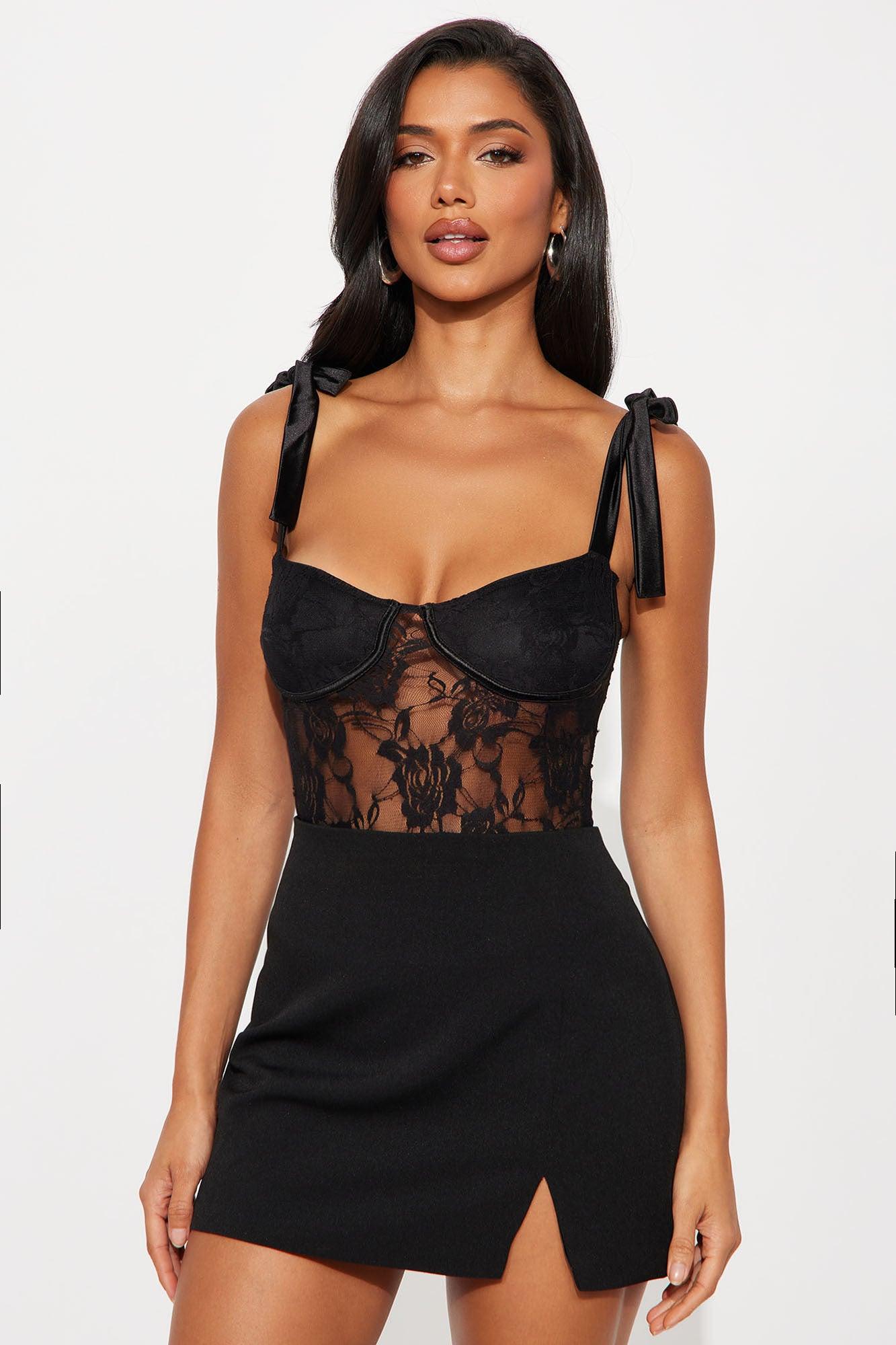 Hart Sheer Lace Bodysuit - Black Female Product Image