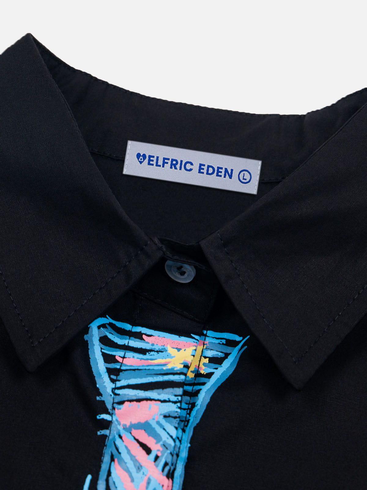 Aelfric Eden Graffiti Necktie Short Sleeve Shirt Product Image