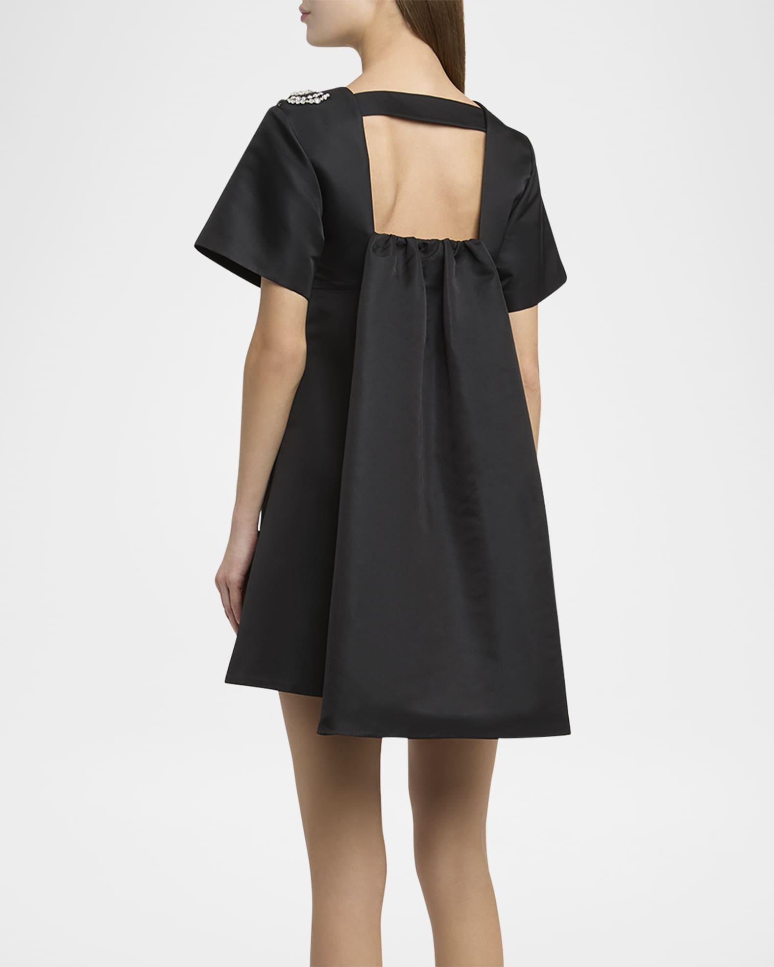 Crystal Rose Short-Sleeve Taffeta Mini Dress Product Image