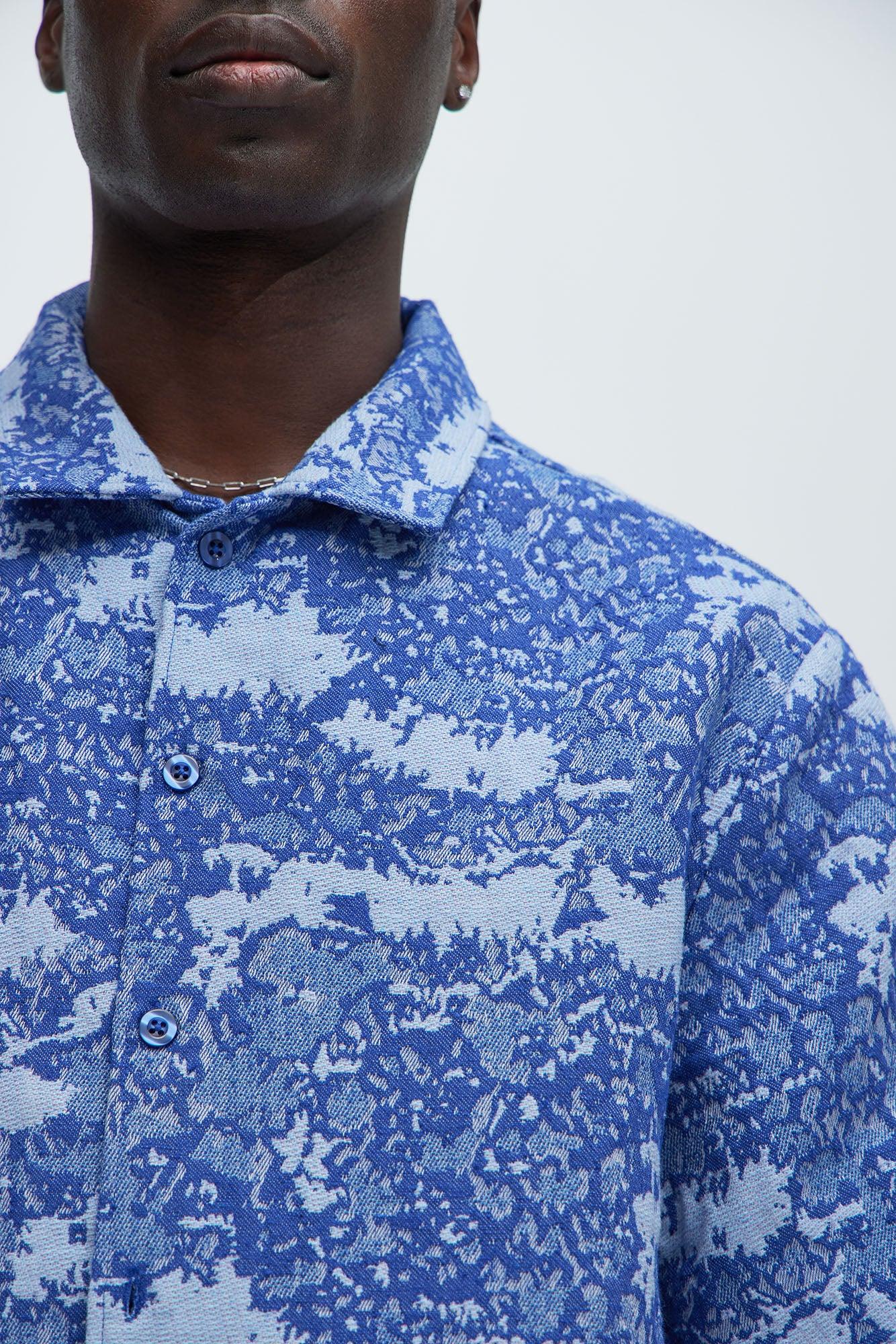 Deklan Textured Shirt - Blue/combo Product Image