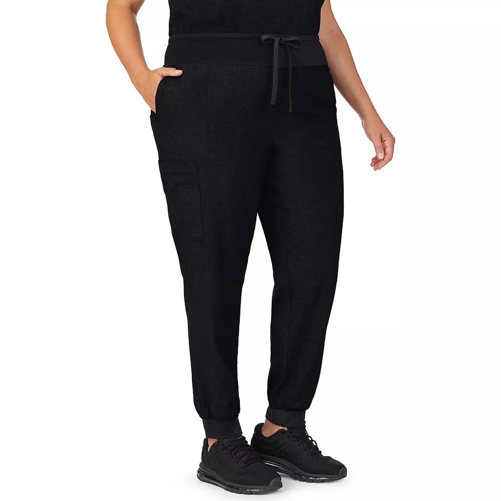 Plus Size Cuddl Duds® Scrubs Jogger Pants, Women's, Size: 2XL, Black Product Image