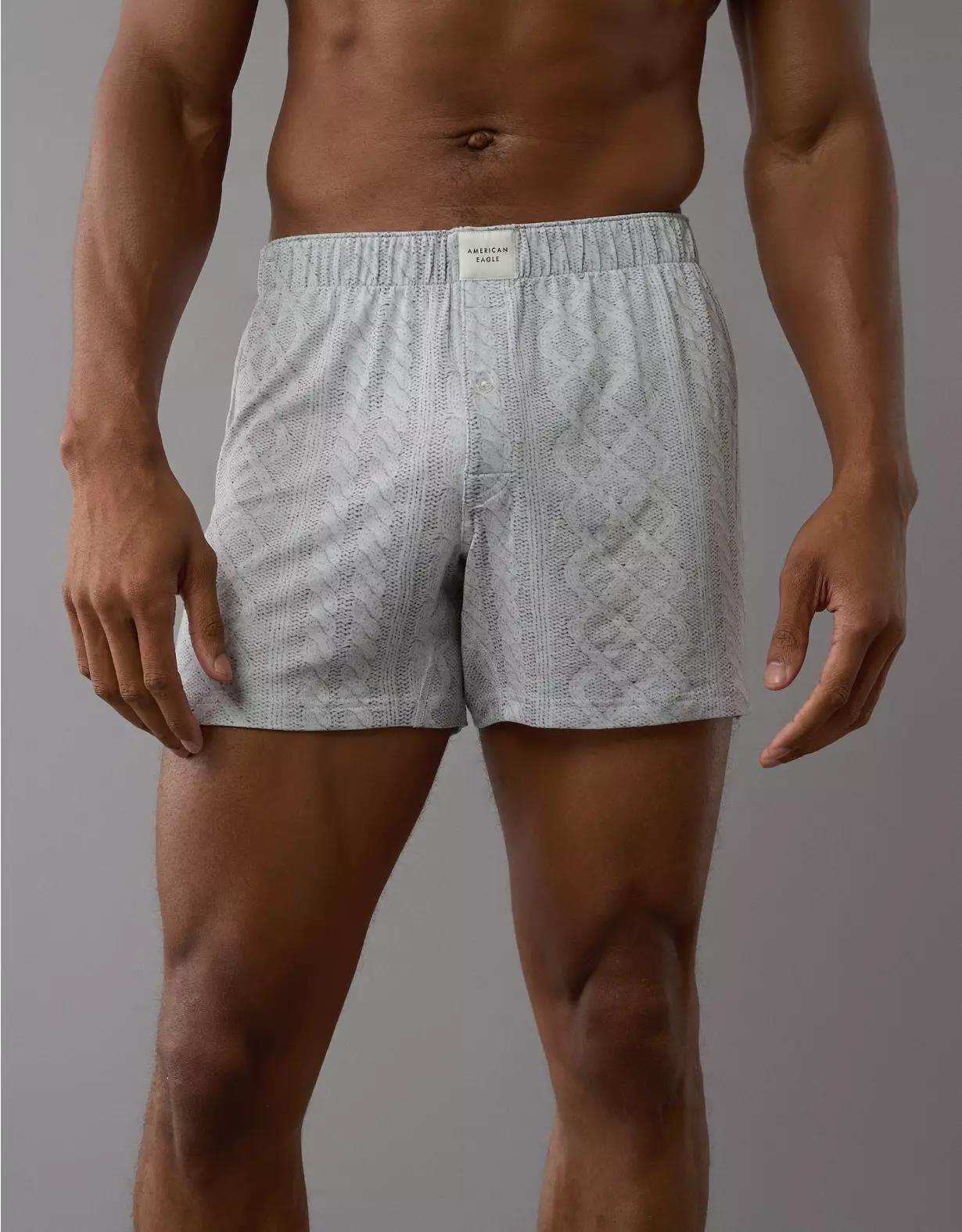 AEO Floral Slim Knit Ultra Soft Boxer Short Product Image