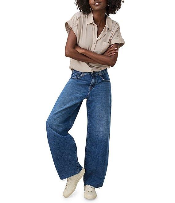 Splendid Paige Point Collar Short Sleeve Shirt Product Image