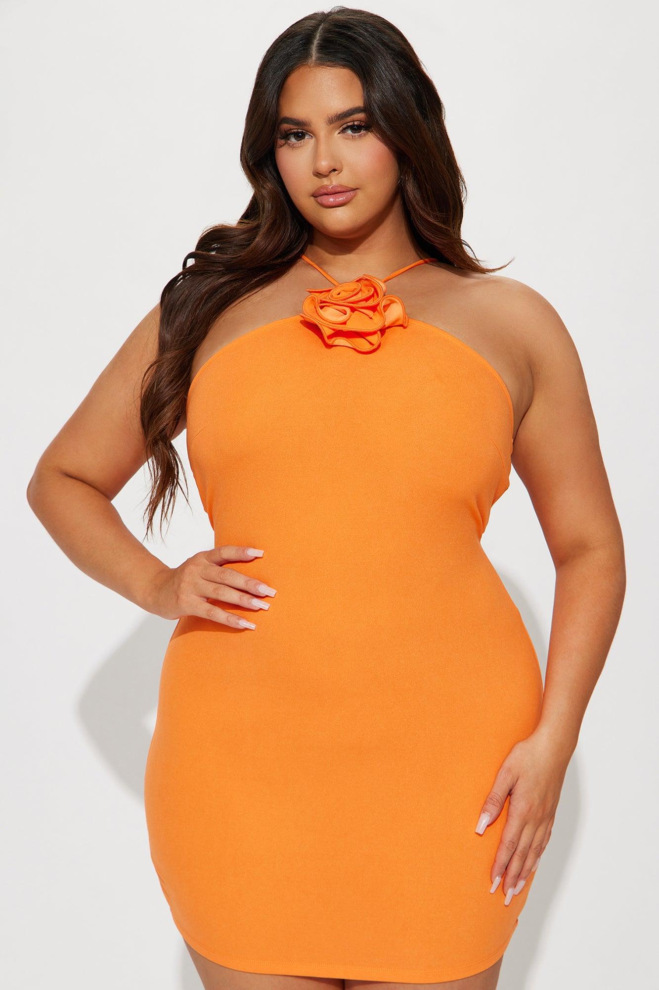 Gabrie Bodycon Mini Dress - Orange Product Image