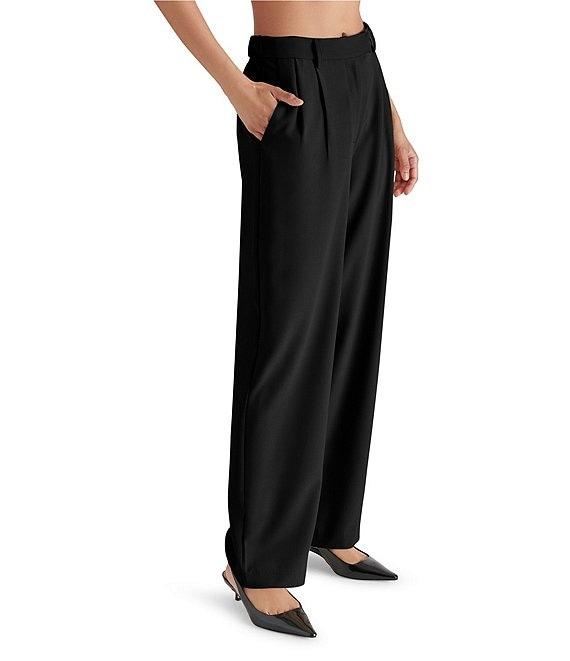 Steve Madden Naeve Pleated Straight Leg Pants Product Image