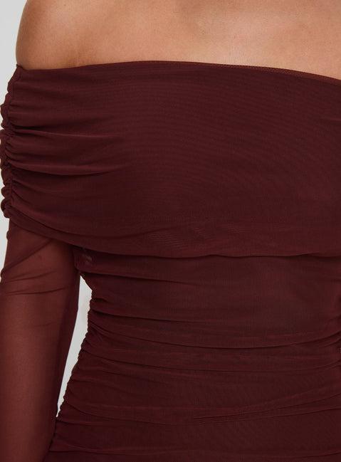 Consideration Maxi Dress Chocolate Product Image