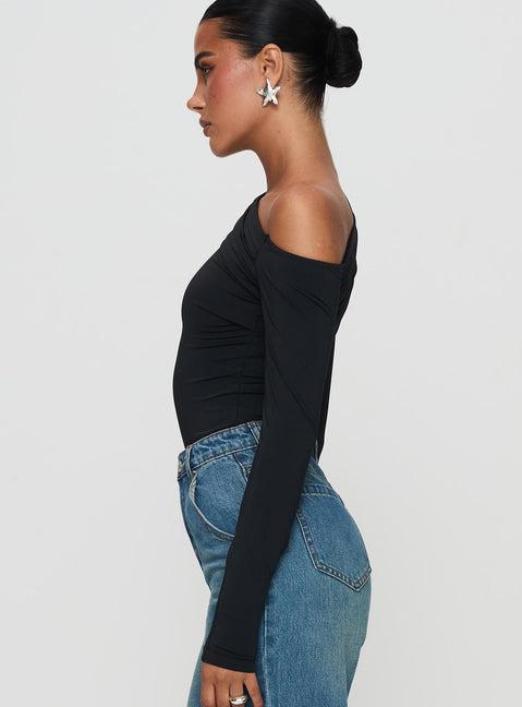 Antilles One Shoulder Bodysuit Black Product Image