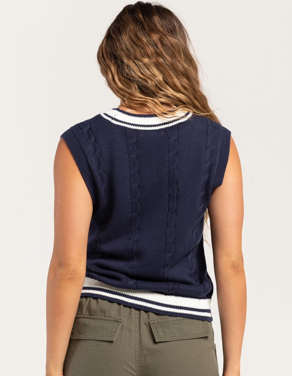 RSQ Womens Tipping Sweater Vest - NAVY COMBO Product Image