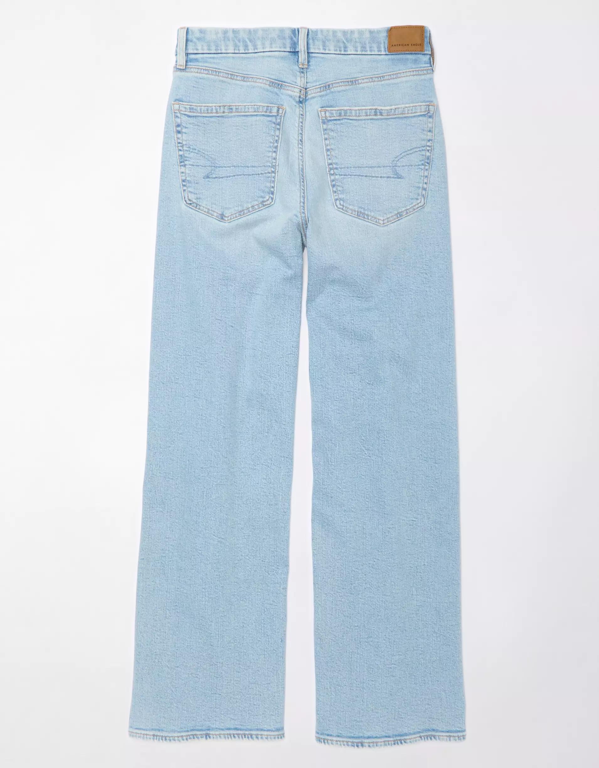 AE Strigid Curvy Super High-Waisted Baggy Straight Jean Product Image