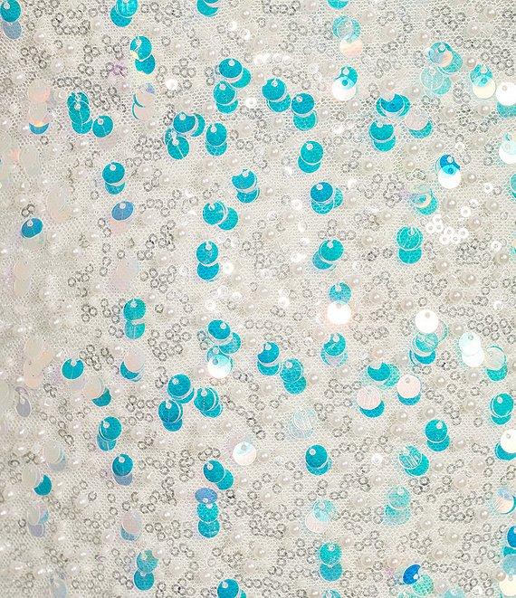 B. Darlin Long Sleeve Sequin And Pearl Beaded Bodycon Dress Product Image