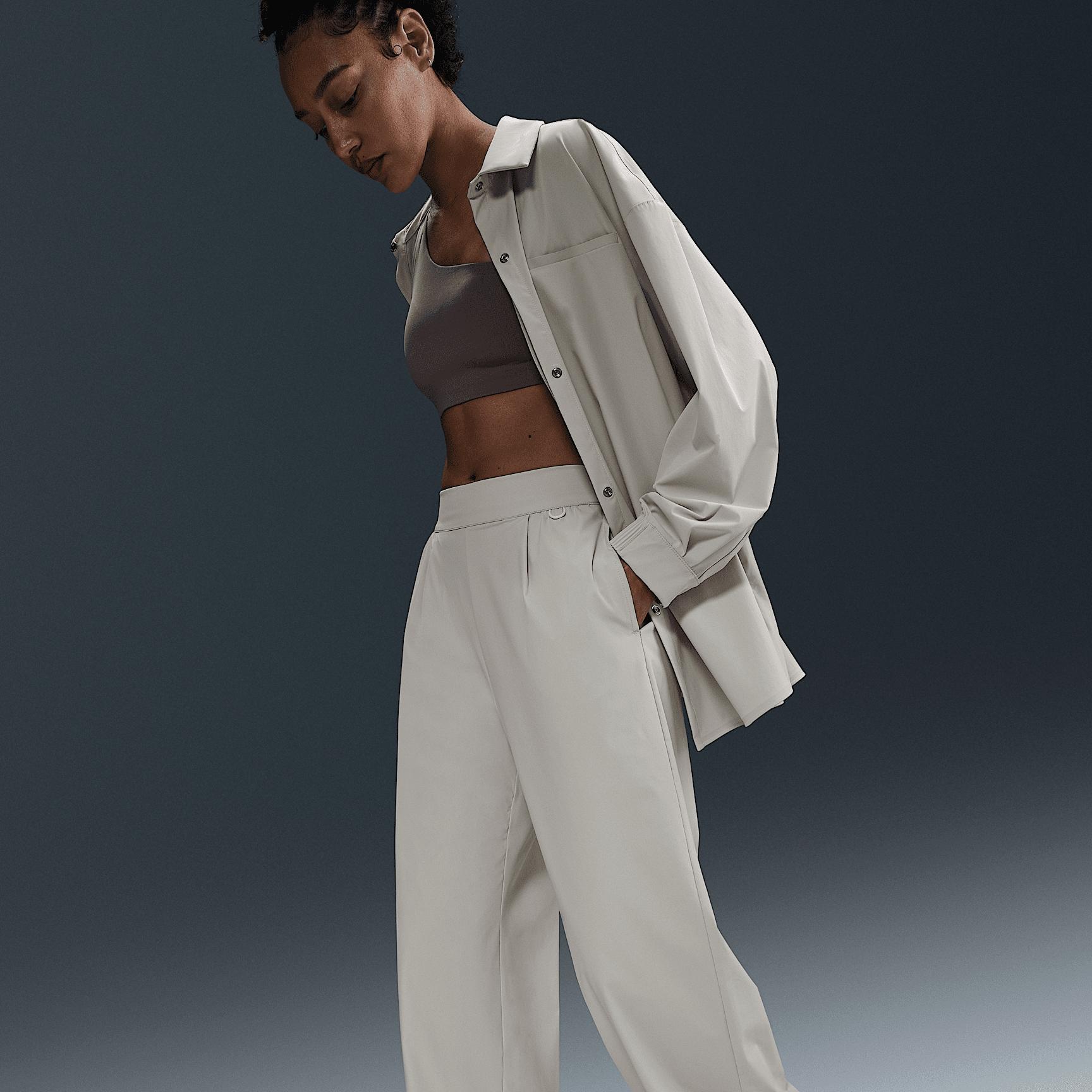 Nike Womens 24.7 PerfectStretch Dri-FIT High-Waisted Loose Wide-Leg Pants | HM8389-104 Product Image