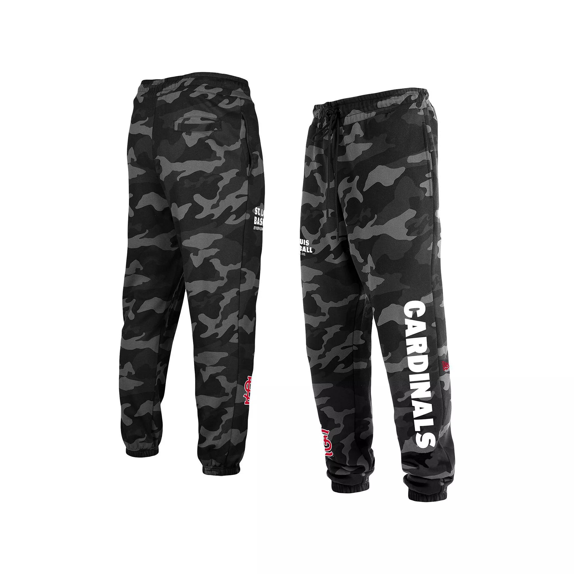 Men's New Era Black St. Louis Cardinals Camo Jogger Pants,  Product Image