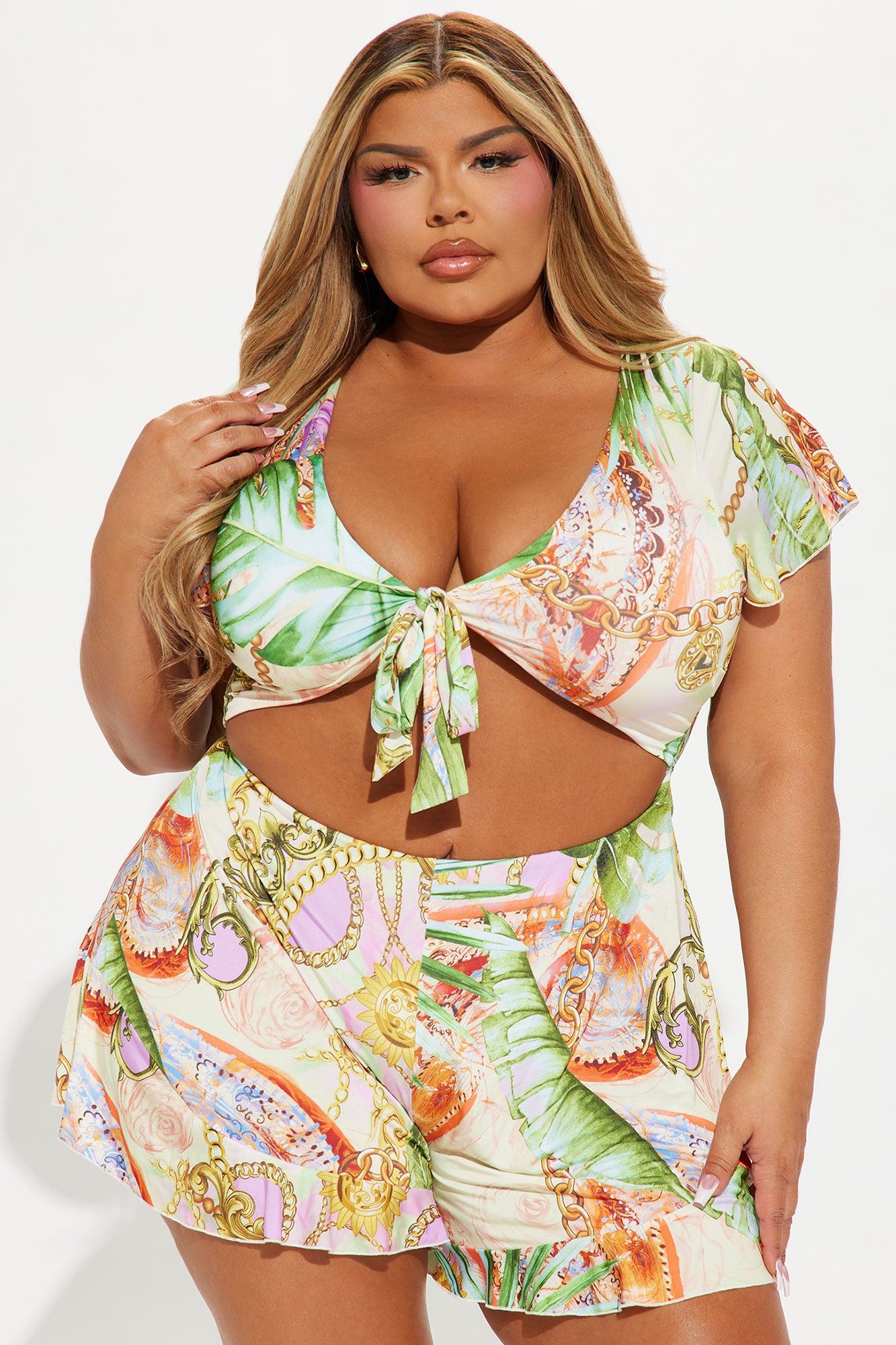Set The Tone Romper - Pink/combo Product Image