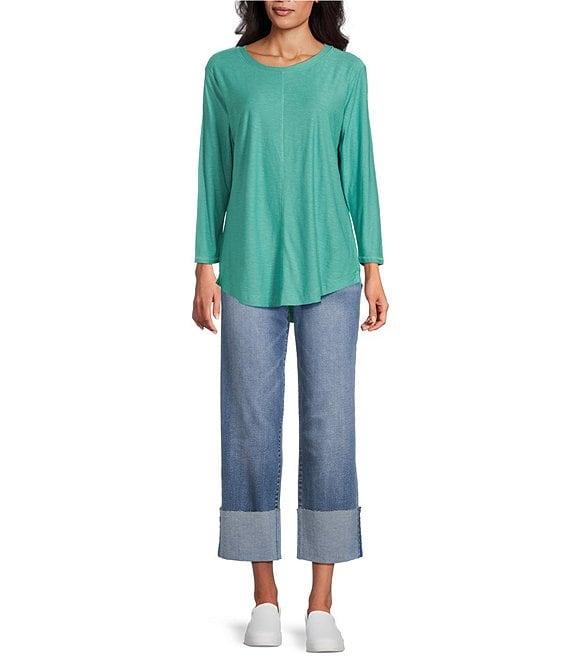 Westbound 3/4 Sleeve Crew Neck Top Product Image