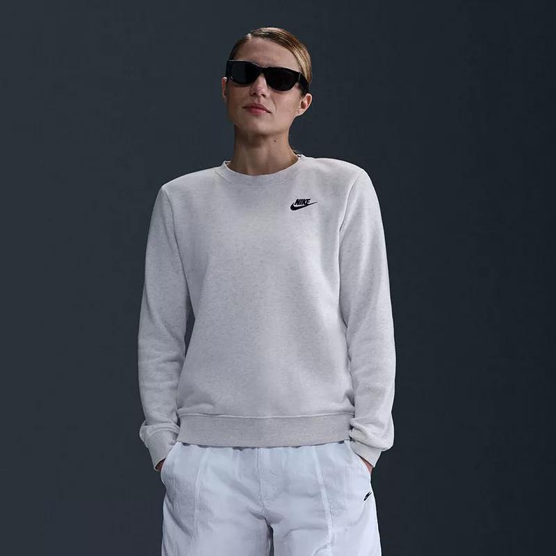 Women's Nike Sportswear Club Embroidered Logo Fleece Crewneck Sweatshirt,  Product Image