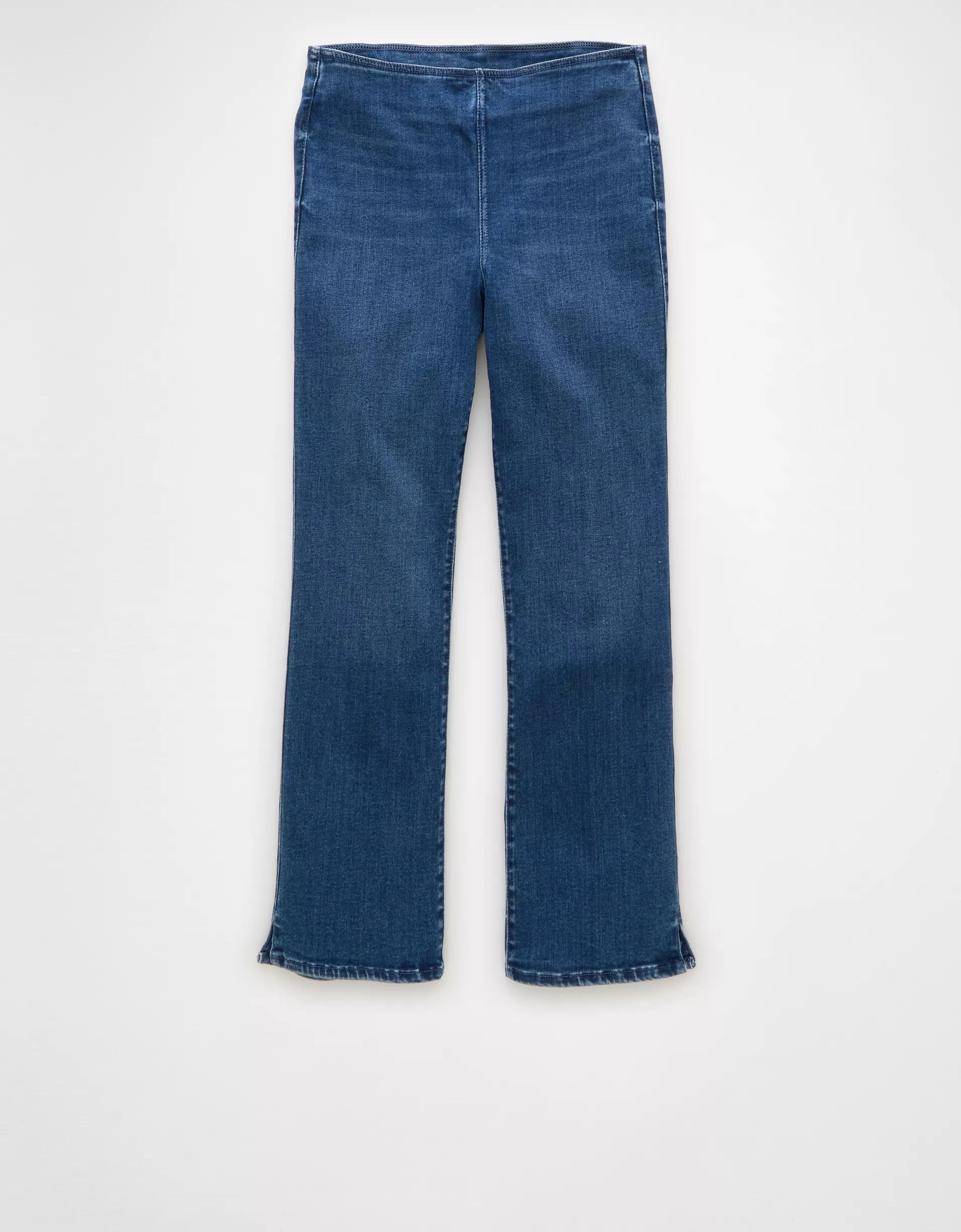 AE Luxe Pull-On High-Waisted Kick Bootcut Crop Jean Product Image