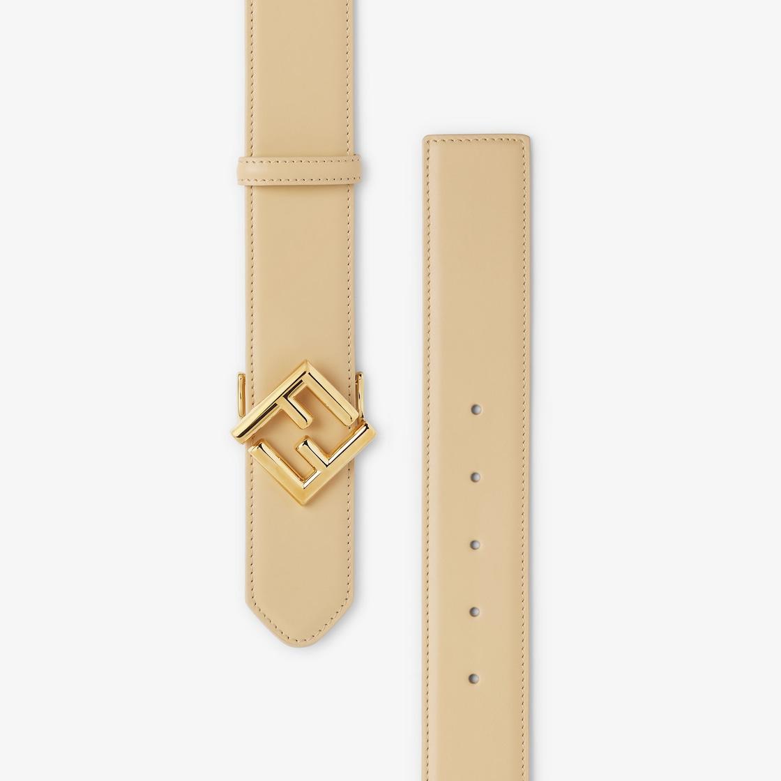 FF Diamonds BeltBeige leather belt Product Image