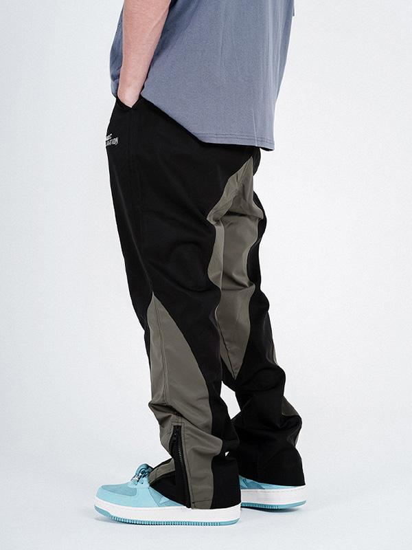 Men's Retro Color Block Casual Jogger Pants Product Image