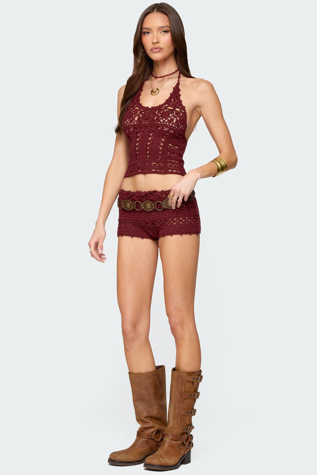 Kelani Crochet Halter Top Product Image