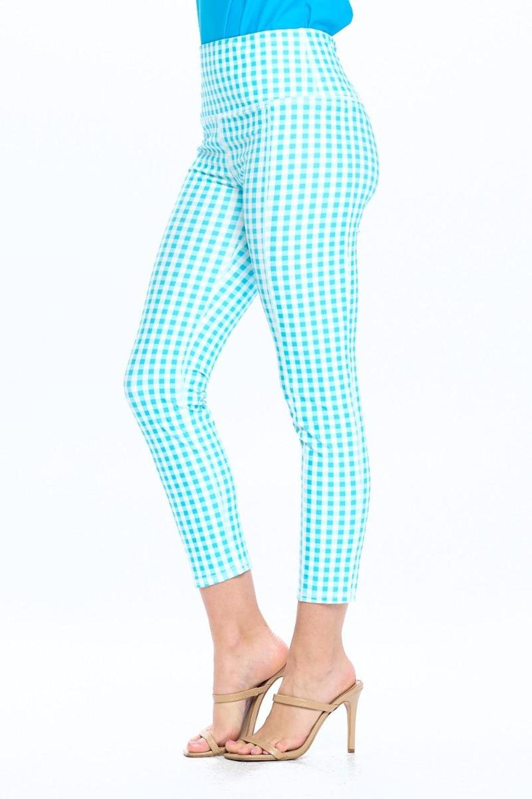 Aqua Plaid Legging Product Image