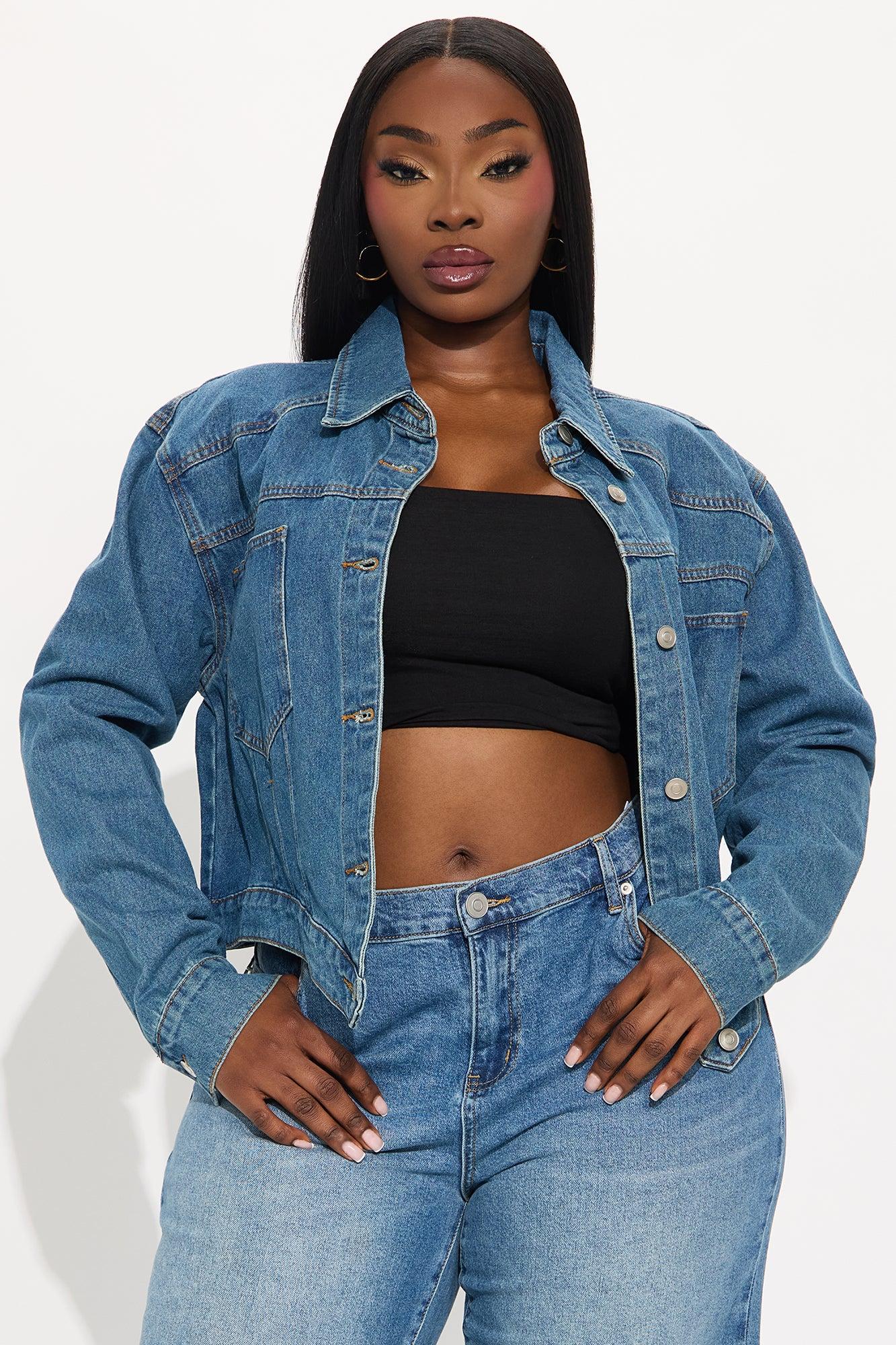 Big Talk Denim Jacket - Medium Wash Female Product Image